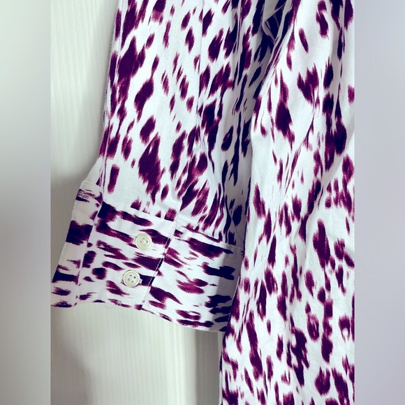 Apt. 9 Black and White 3/4 Sleeve Button Down Shirt - Picture 7 of 10